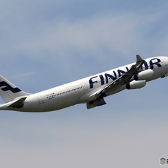 Finnair A340-313 飛び立ち　