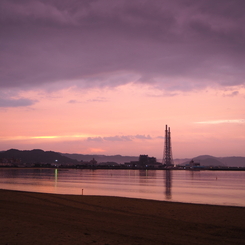 唐津湾の夕暮れ