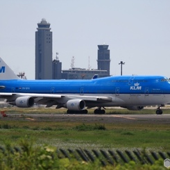 KLM 747-400 出発　