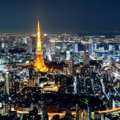 嗚呼、冬休み～⑳六本木ヒルズスカイデッキより東京タワー方向を望む