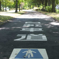 この先自転車優先