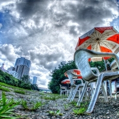 二子玉川   兵庫島公園 魚眼でHDR