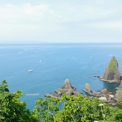 北海道　室蘭　海の風景