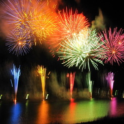 夜空の虹