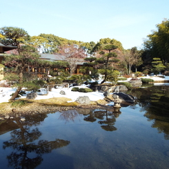 残雪の日本庭園6