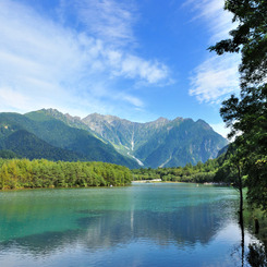 上高地　定番の風景