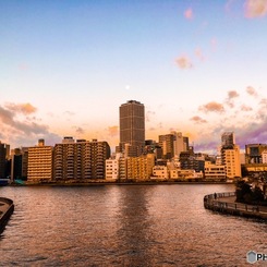 浜町の朝