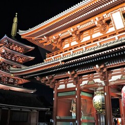 浅草寺宝蔵門と五重塔