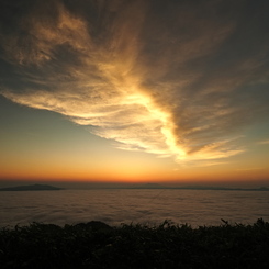 朝焼け雲と雲海