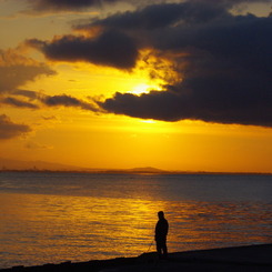 その後の夕日