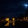 The moon and a water gate