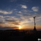 長野ツーリングの一コマ - 霧ヶ峰高原の夕日