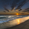 The sun sets