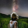 星空の下で。