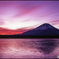 夜明けの富士山