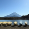 精進湖の富士景