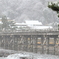 2020年大晦日 雪の渡月橋