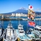 大漁旗と富士山