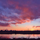 Pinkish-purple glow