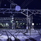 雪夜の貨物ターミナル