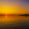 穴道湖の夕陽
