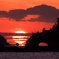 はなぐり岩とだるま夕日