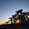富津の夕日