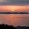 西浦半島と夕陽