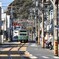 商店街を走る