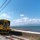 海岸沿いの鉄路