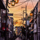 夕暮れの商店街