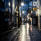 古町　雨のよる