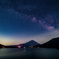 天の川と富士山
