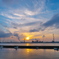 対岸の夕陽