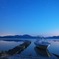 黄昏の湖！