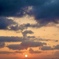まんまる夕陽