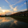 梅雨の晴れ間の夕焼け
