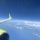 飛行機の窓から