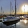 Sunset/yacht harbor