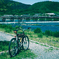 渡月橋と自転車