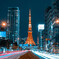 東京タワーとレーザービーム