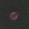 らせん星雲と流星