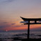 夕に染まる