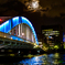 月夜の永代橋..