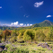 長野県・北横岳 初秋の登山道から眺める蓼科山の風景