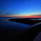 夕暮れ漁港で