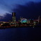 大桟橋からの夕刻の夜景