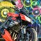 バイクと花火