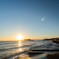 江の島と夕日