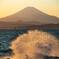 夕暮れの富士山